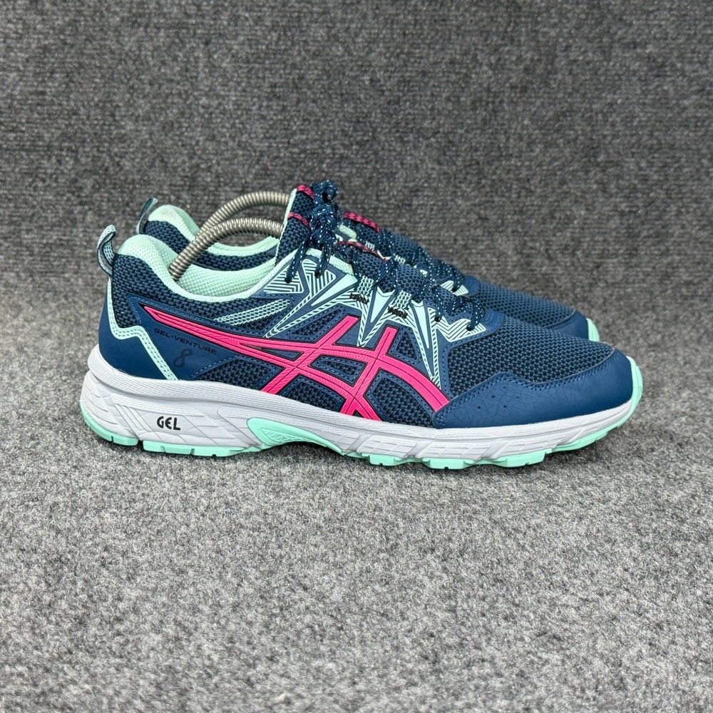 Asics Gel-Venture 8 Trail Running‎ Shoes Women's 11 Mako Blue Pink Glo Athletic